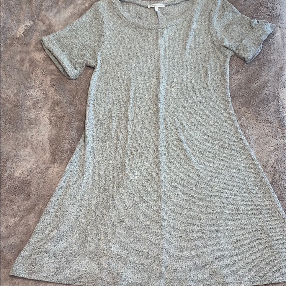 Grey Short Sleeve Dress